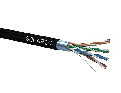 Produkt Instalační kabel Solarix CAT5E FTP PE F<sub>ca</sub> venkovní 305m/box SXKD-5E-FTP-PE - Solarix - Kabely drát