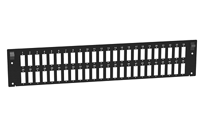 Produkt Čelo optické vany 2U pro 48p SC duplex BK, FP-2U-48SCD-B - Solarix - Optické vany a čela