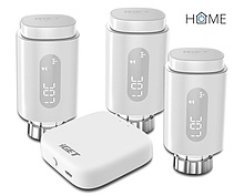Produkt iGET HOME TS10 Premium kit (3x TS10 Thermostat Radiator Valve + 1x GW1 Gateway) - iGET - Chytrá domácnost