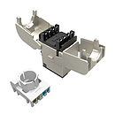 Produkt Samořezný keystone Solarix CAT5E STP SXKJ-5E-STP-RAL-SA, RAL FIT moduly, GROUND LOCK - Solarix - Keystony