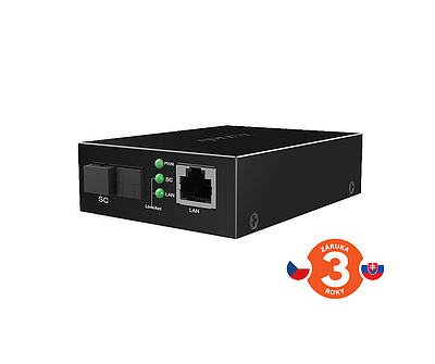 Produkt Tenda TFC300A Gigabit Media Converter WDM, SM, Tx 1550nm, Rx 1310nm,1x SC, 1x GLAN - Tenda - Konvertory