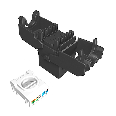 Produkt Samořezný keystone Solarix CAT5E UTP SXKJ-5E-UTP-RAL-SA, RAL FIT moduly, SECURE CAP - Solarix - Keystony