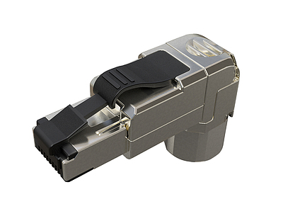 Produkt Konektor MPTL 90° RJ45 CAT6A STP samořezný SXRJ45-6A-STP-BK-SA-U - Solarix - Konektory