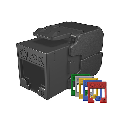 Produkt Samořezný keystone Solarix CAT6 UTP SXKJ-6-UTP-RAL-SA, RAL FIT moduly, SECURE CAP, Component Level a 4PPoE certifikace - Solarix - Keystony