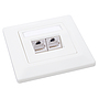 Produkt Zásuvka Solarix CAT6 STP 2 x RJ45 pod omítku bílá SX9-2-6-STP-WH - Solarix - Zásuvky