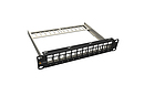 Produkt 10" modulÃ¡rnÃ­ neosazenÃ½ patch panel Solarix 12 portÅ¯ 1U SX12M-0-STP-BK-UNI-N-10 - Solarix - Patch panely