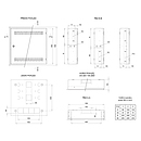 Produkt Rozvaděč SOHO LC-18 do zdi s lištami 2U, 4U a 11U, 550x550 černá RAL9005 s rámečkem k zazdění - Solarix - Nástěnné 19"