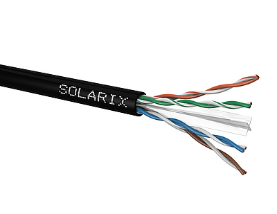 Produkt Instalační kabel Solarix CAT6 UTP PE F<sub>ca</sub> venkovní 500m/cívka SXKD-6-UTP-PE - Solarix - Kabely drát