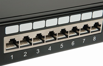 Produkt 19" patch panel Solarix 24 x RJ45 CAT6 STP černý 1U SX24-6-STP-BK - Solarix - Patch panely