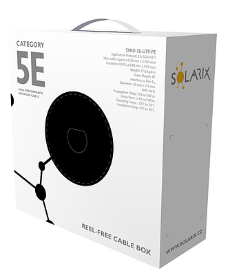 Produkt Instalační kabel Solarix CAT5E UTP PE Fca 100m/box SXKD-5E-UTP-PE - Solarix - Kabely drát