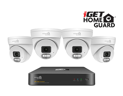 Produkt iGET HOMEGUARD HGNVK84804 - PoE 2K NVR CCTV 8CH + 4x kamera, zvuk, IP66 - iGET - Zabezpečení