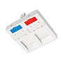 Produkt Modul French style Solarix 45 x 45mm pro 2 keystony přímý bílý SXF-M-2-45-WH-P - Solarix - Zásuvky