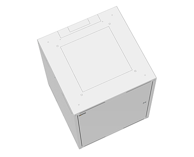 Produkt Rozvaděč nástěnný GrandN 12U 600mm, dveře plech, RAL 7035, GrandN-12U-66-21-G - Solarix - Nástěnné 19"