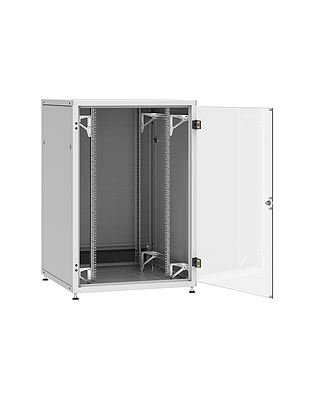 Produkt Rozvaděč LC-50 24U, 800x800 RAL 7035, skleněné dveře - Solarix - Stojanové 19"