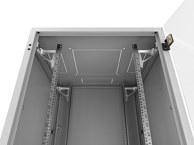 Produkt Rozvaděč LC-50 24U, 800x800 RAL 7035, skleněné dveře - Solarix - Stojanové 19"