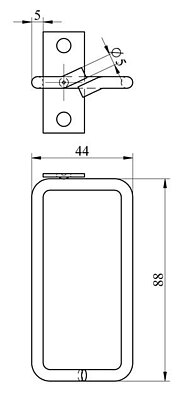 Produkt Vyvazovací háček D2 40x80mm, VH-D2-48 - Solarix - 19" příslušenství