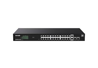 Produkt Tenda TEG2228P-24-410W Cloud PoE Managed Gigabit Switch, 24x PoE, 26x RJ45, 2x SFP - Tenda - Switche