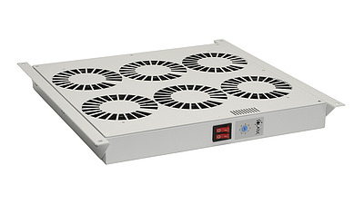 Produkt Ventilační jednotka univerzální 6 ventilátorů s termostatem RAL7035 do stropu i do dna VJ-R6 - Solarix - Příslušenství