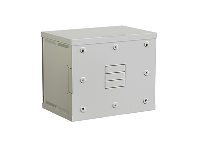 Produkt Rozvaděč nástěnný SENSA 9U 400mm, dveře plech, RAL 7035, SENSA-9U-64-21-G - Solarix - Nástěnné 19"