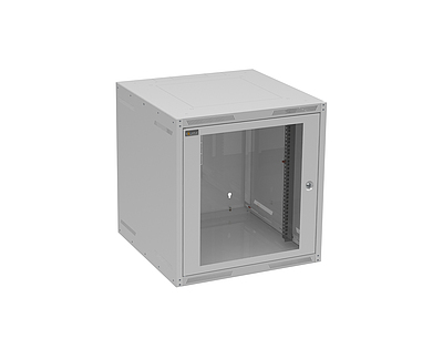 Produkt Rozvaděč nástěnný GrandN 12U 600mm, dveře sklo, RAL 7035, GrandN-12U-66-11-G - Solarix - Nástěnné 19"