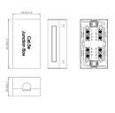Produkt Spojovací box CAT5E UTP 8p8c LSA+/Krone KRJ45-VEB5 - Solarix - Spojovací boxy
