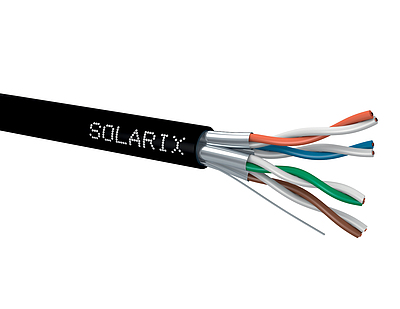 Produkt Instalační kabel Solarix CAT6A STP PE F<sub>ca</sub> 500m/cívka SXKD-6A-STP-PE - Solarix - Kabely drát