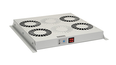 Produkt Ventilační jednotka univerzální 4 ventilátorů s termostatem RAL7035 do stropu i do dna VJ-R4 - Solarix - Příslušenství