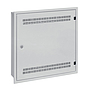Produkt Rozvaděč SOHO LC-18 do zdi  s lištami 2U, 4U a 11U, 550x550 šedá RAL7035 s rámečkem k zazdění - Solarix - Nástěnné 19"